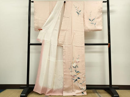 平和屋着物■訪問着 友禅 枝花文 正絹 逸品 CABF3188ze