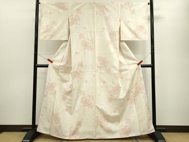 平和屋着物■上質な紬 枝花文 正絹 逸品 CABF3189ze