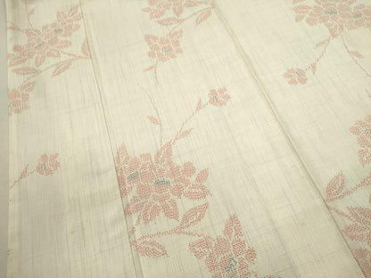 平和屋着物■上質な紬 枝花文 正絹 逸品 CABF3189ze