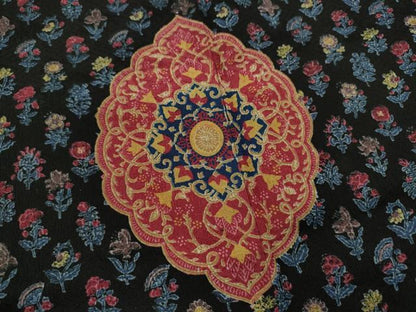 平和屋着物■訪問着 正倉院草花文 黒地 正絹 逸品 CABF3191ze