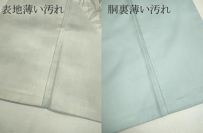 平和屋着物■訪問着 紬地 手描き 霞草花文 正絹 逸品 CABF3192ze