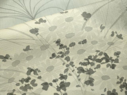 平和屋着物■訪問着 紬地 手描き 霞草花文 正絹 逸品 CABF3192ze