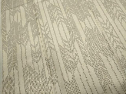 平和屋着物■本場大島紬 白大島 矢羽根文 正絹 逸品 CABF3193ze