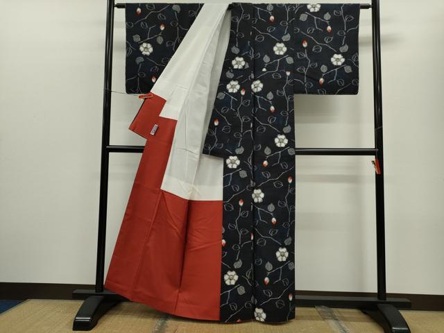 平和屋着物▽上質な紬　単衣　霞文　正絹　逸品　CAAQ0011vf 平和屋着物○上質な紬 エ霞吉祥文 正絹 逸品 CAAQ9101vf 【公式通販】