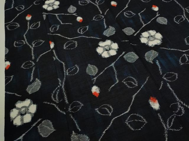 平和屋着物■上質な紬　枝花文　正絹　逸品　CABF4316ev 平和屋着物□上質な紬 霞枝花文 正絹 逸品 CABF3195ze