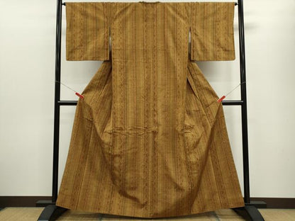 平和屋着物■上質な紬 吉祥間道 正絹 逸品 CABF3196ze