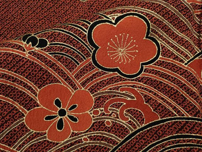 平和屋着物■訪問着 駒刺繍 立波舞蝶花文 暈し染め 金彩 正絹 逸品 CABF3198ze