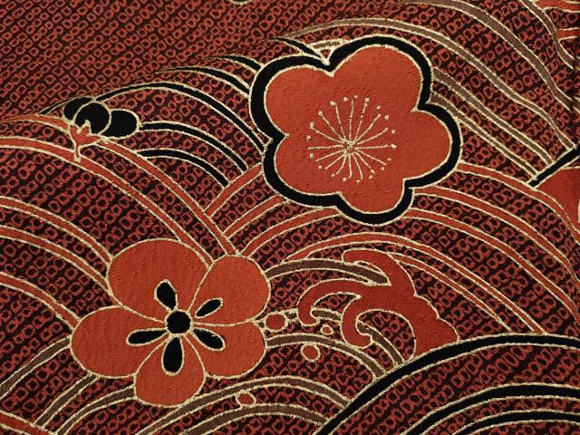平和屋着物■訪問着 駒刺繍 立波舞蝶花文 暈し染め 金彩 正絹 逸品 CABF3198ze