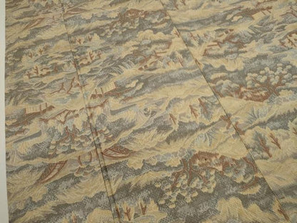 平和屋着物■上質な紬 風景文 正絹 逸品 CABF3199ze