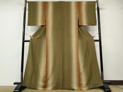 平和屋着物▼上質な小紋 霞間道 暈し染め 正絹 逸品 CABF3204ut