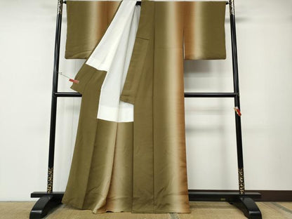 平和屋着物▼上質な小紋 霞間道 暈し染め 正絹 逸品 CABF3204ut