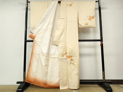 平和屋着物▼中国三大刺繍　相良刺繍　総刺繍　訪問着　駒刺繍　乱菊　舞花文　正絹　逸品　CABF3207ut