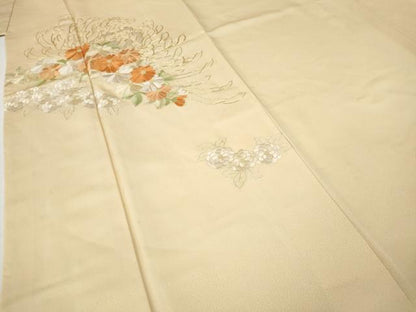 平和屋着物▼中国三大刺繍　相良刺繍　総刺繍　訪問着　駒刺繍　乱菊　舞花文　正絹　逸品　CABF3207ut