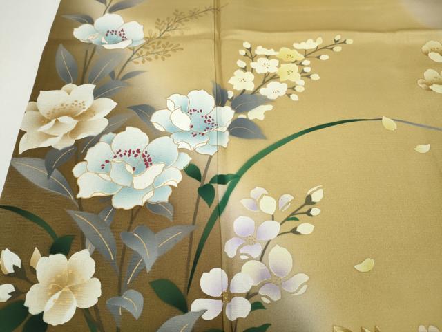 平和屋着物●訪問着　舞花文　暈し染め　金彩　正絹　逸品　CABF3217ut