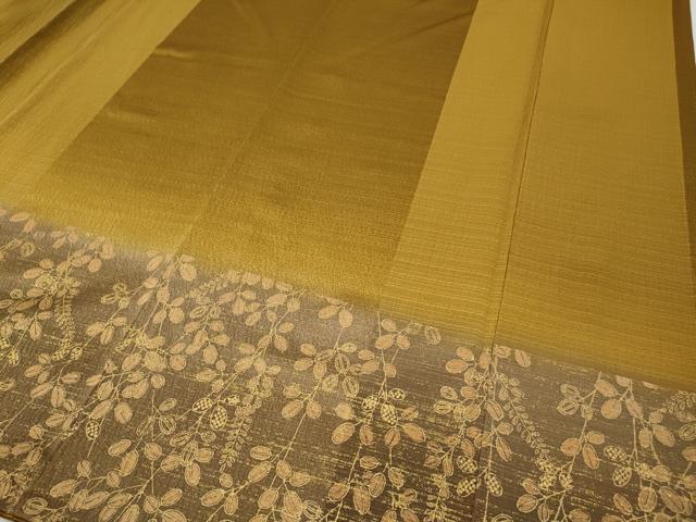 平和屋着物○訪問着 駒刺繍 枝葉文 暈し染め 金彩 正絹 逸品