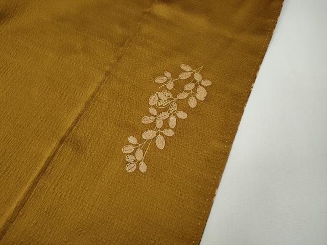 平和屋着物●訪問着　駒刺繍　枝葉文　暈し染め　金彩　正絹　逸品　CABF3219ut 平和屋着物○訪問着 駒刺繍 枝葉文 暈し染め 金彩 正絹 逸品