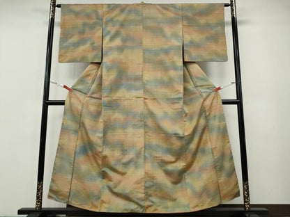 平和屋着物●上質な紬　霞文　正絹　逸品　CABF3220ut