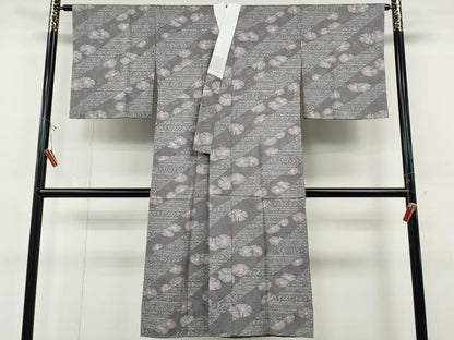 平和屋着物●長襦袢　無双仕立て　斜線舞花文　洗える着物　CABF3221ut