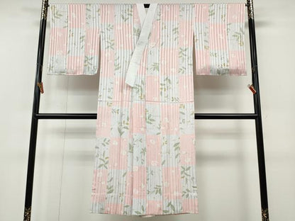 平和屋着物●長襦袢　無双仕立て　草花文　さんび謹製　洗える着物　CABF3224ut