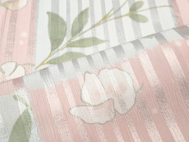 平和屋着物●長襦袢　無双仕立て　草花文　さんび謹製　洗える着物　CABF3224ut