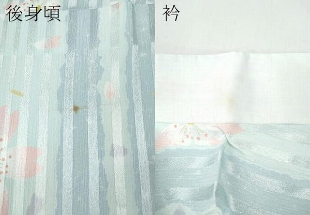 平和屋着物●長襦袢　無双仕立て　舞桜文　さんび謹製　洗える着物　CABF3226ut