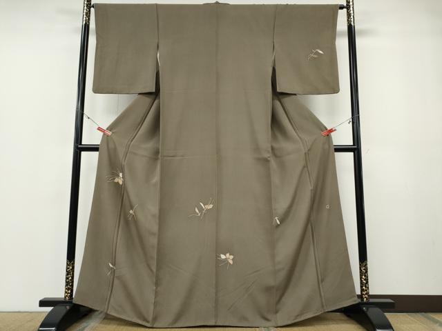 平和屋着物●染織作家　渋紙型　渋谷和子　訪問着　吉祥花文　正絹　逸品　CABF3227ut