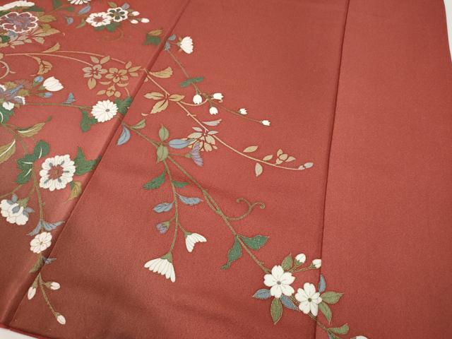 平和屋着物●訪問着　枝花文　暈し染め　金銀彩　正絹　逸品　CABF3230ut 平和屋着物○訪問着 枝花文 暈し染め 金銀彩 正絹 逸品 CABD7573ut