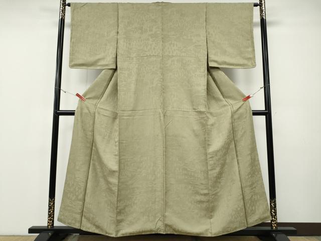 平和屋着物●上質な色無地　人物風景地紋　蒸栗色　正絹　逸品　CABF3236ut 平和屋着物○上質な色無地 人物風景地紋 蒸栗色 正絹 逸品 CABF3236ut