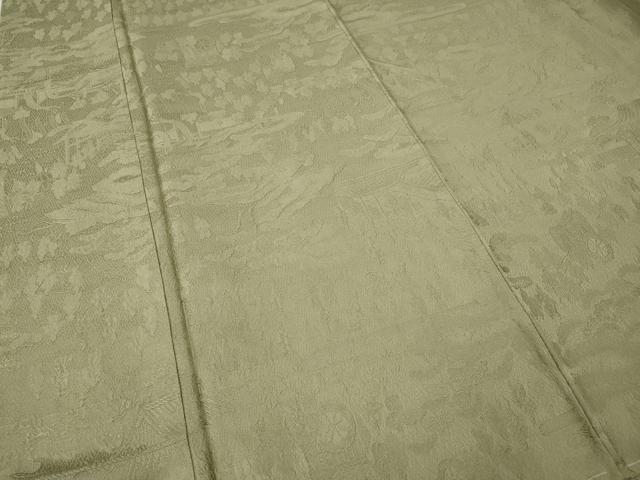 平和屋着物●上質な色無地　人物風景地紋　蒸栗色　正絹　逸品　CABF3236ut 平和屋着物○上質な色無地 人物風景地紋 蒸栗色 正絹 逸品 CABF3236ut