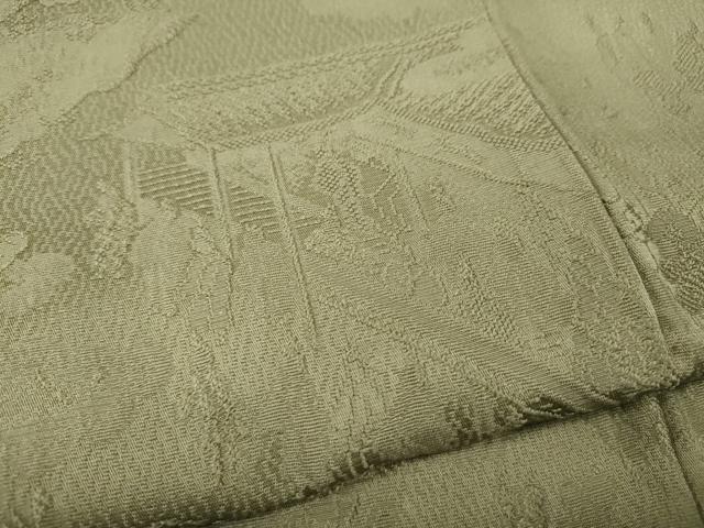 平和屋着物●上質な色無地　人物風景地紋　蒸栗色　正絹　逸品　CABF3236ut 平和屋着物○上質な色無地 人物風景地紋 蒸栗色 正絹 逸品 CABF3236ut