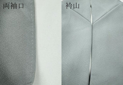 平和屋着物●上質な色無地　白鼠色　正絹　逸品　CABF3240ut
