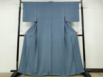 平和屋着物●上質な色無地　舞花地紋　薄花色　正絹　逸品　CABF3241ut