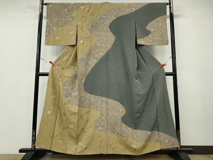 平和屋着物●訪問着　道長舞花文　金彩　正絹　逸品　CABF3242ut