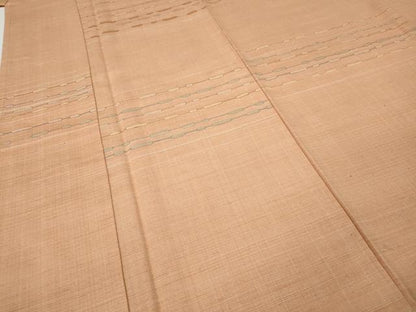 平和屋着物●訪問着　紬地　めがね織　横段吉祥文　正絹　逸品　CABF3243ut
