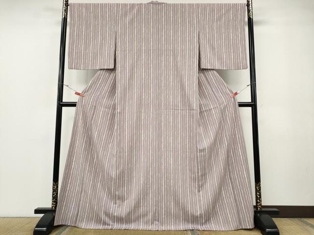 平和屋着物●洗える最高級着物　＜英＞はなぶさ謹製　小紋　変わり縞　洗える着物　CABF3247ut