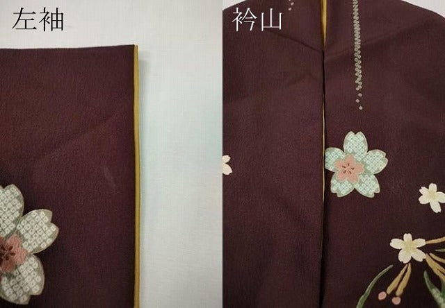 平和屋着物●小紋　舞桜文　洗える着物　CABF3252ut 平和屋着物○小紋 舞桜文 洗える着物 CABF3252ut