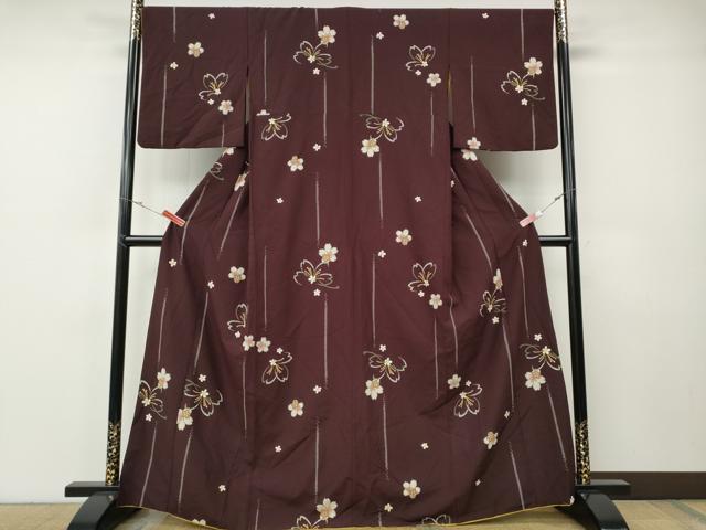 平和屋着物●小紋　舞桜文　洗える着物　CABF3252ut 平和屋着物○小紋 舞桜文 洗える着物 CABF3252ut