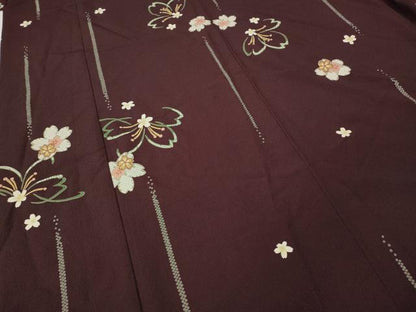 平和屋着物●小紋　舞桜文　洗える着物　CABF3252ut