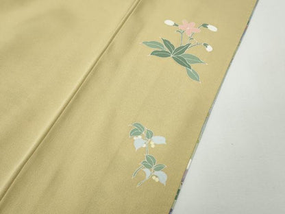 平和屋着物●訪問着　友禅　作家物　風景草花文　暈し染め　正絹　逸品　CABF3254ut
