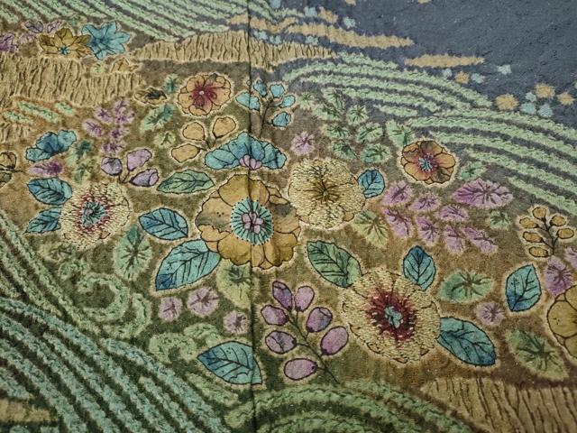 平和屋着物●訪問着　辻が花　絞り　刺繍　暈し染め　銀通し地　正絹　逸品　CABF3255ut