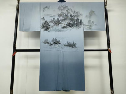 平和屋着物●男性　本場大島紬　アンサンブル　長襦袢セット　100亀甲　総詰め　正絹　逸品　CABF3256ut