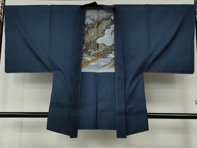 平和屋着物●男性　本場大島紬　アンサンブル　100亀甲　総詰め　有限会社前田織物謹製　証紙付き　正絹　逸品　未使用　CABF3258ut