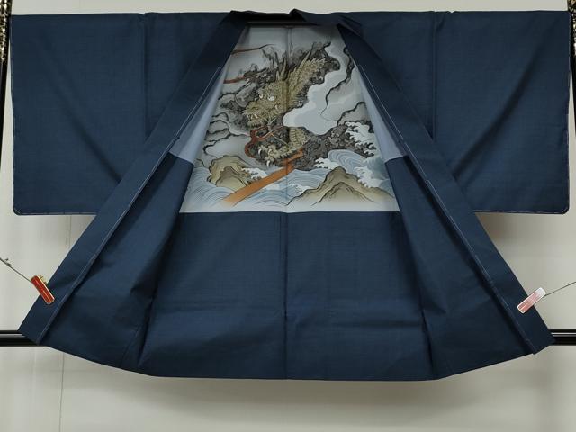 平和屋着物●男性　本場大島紬　アンサンブル　100亀甲　総詰め　有限会社前田織物謹製　証紙付き　正絹　逸品　未使用　CABF3258ut
