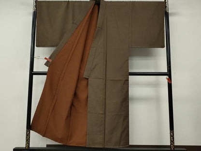平和屋着物●男性　お召　アンサンブル　長襦袢セット　100亀甲　洗える着物　CABF3260ut