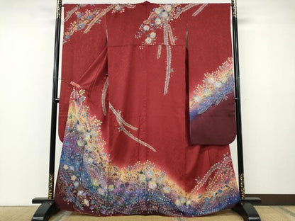 平和屋着物●豪華振袖　辻が花　絞り　暈し染め　金彩　正絹　逸品　CABF3262ut