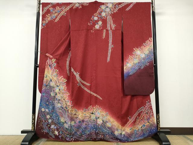 平和屋着物●豪華振袖　辻が花　絞り　暈し染め　金彩　正絹　逸品　CABF3262ut