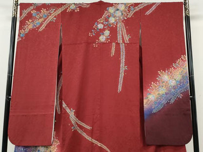 平和屋着物●豪華振袖　辻が花　絞り　暈し染め　金彩　正絹　逸品　CABF3262ut
