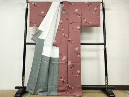 平和屋着物●染色の魔術師　染乃座・大久保玄才　そめのざ玄才　小紋　源氏香　正絹　逸品　未使用　CABF3265ut