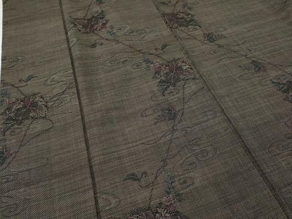 平和屋着物●本場大島紬　9マルキ　流水枝花文　正絹　逸品　CABF3274ut