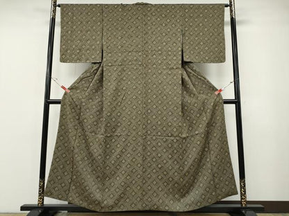 平和屋着物●上質な小紋　総絞り　七宝花文　ますいわ屋扱い　正絹　逸品　CABF3277ut